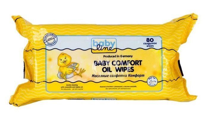 Масляные салфетки Babyline Комфорт 80 шт